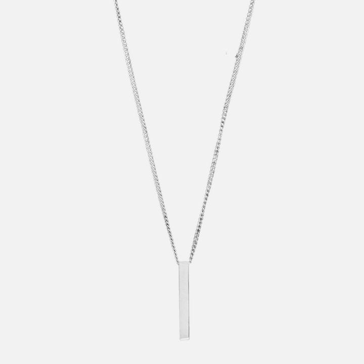 Bar & Box Necklace Set (Silver)