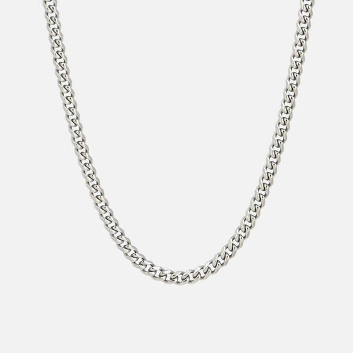 Cuban & Rope Necklace Stack (Silver)