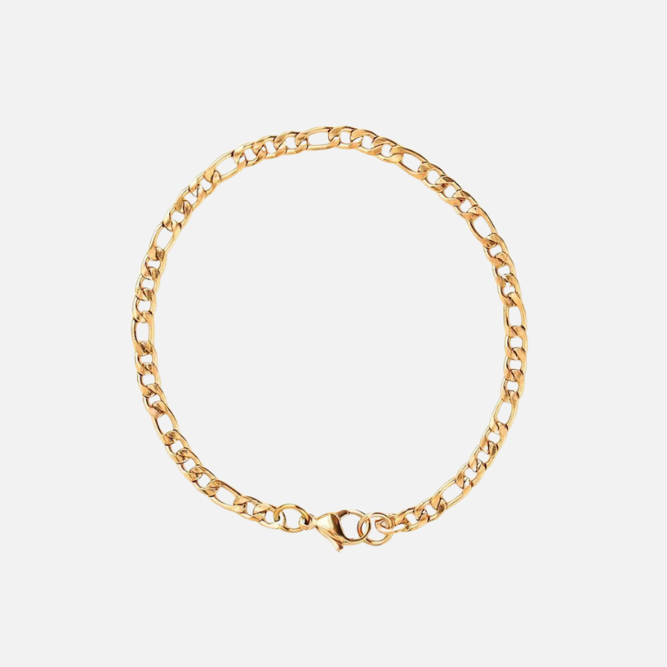 Figaro Chain Bracelet - Gold