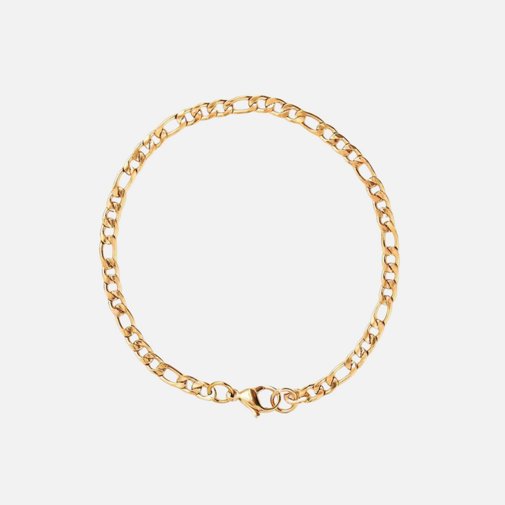 Figaro Chain Bracelet - Gold