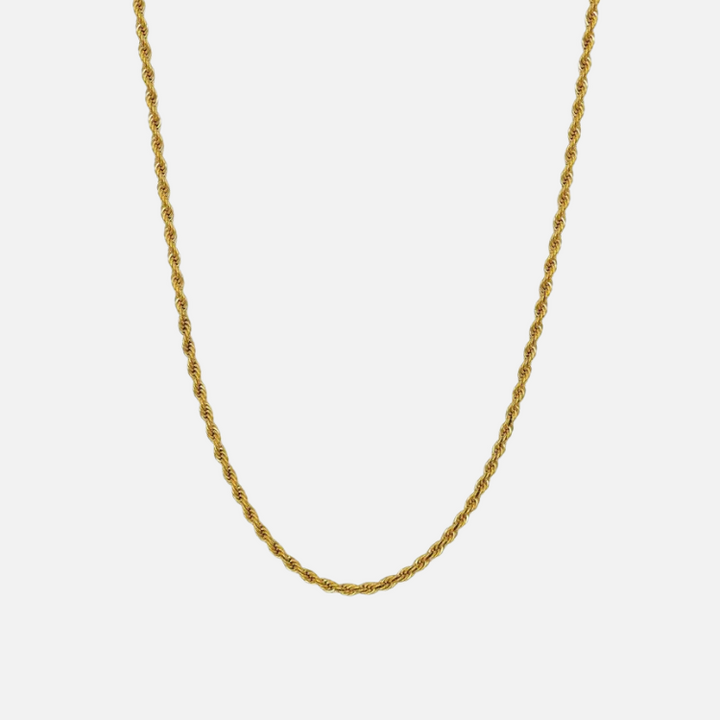 Minimal Rope Chain Necklace - Gold