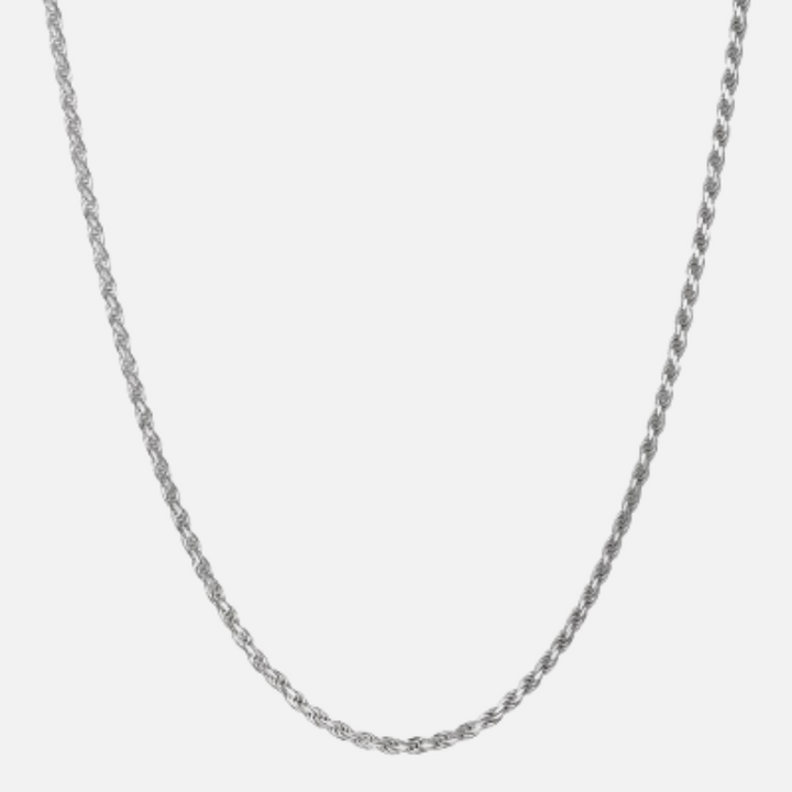 Minimal Rope Chain Necklace - Silver