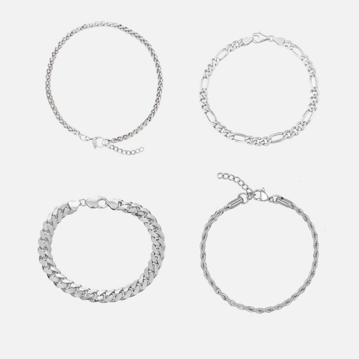 Bracelet Essentials Stack (Silver)